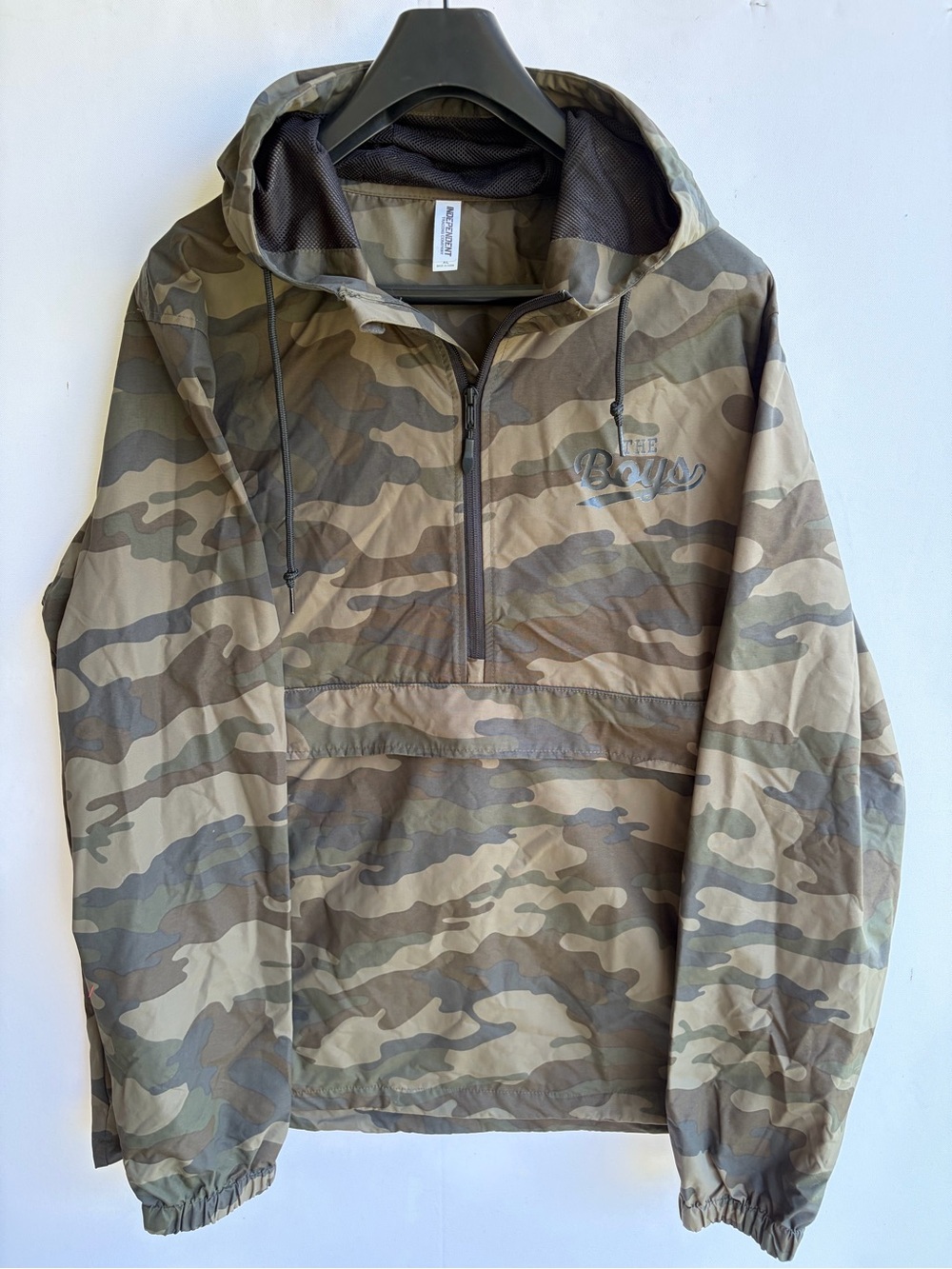 Official Merch The Boys Camouflage Half-Zip Pullover Windbreaker Jacket XL